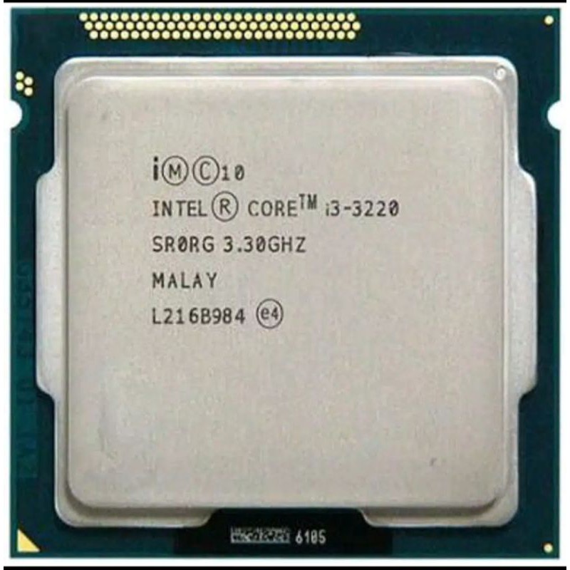 PROSESSOR INTEL CORE i3-3220 3.30GHz SOCKET 1155 + FAN PROSESOR CORE i3 3220 GENERASI 3 IVY BRIDGE