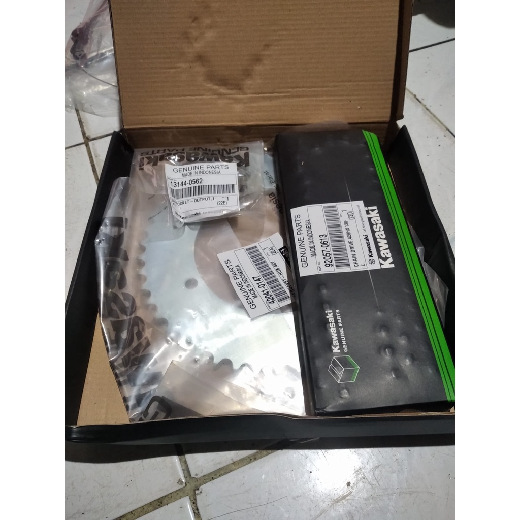 gearset chainkit rantai set kawasaki KLX 150 G original