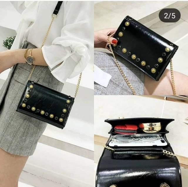 tas selempang wanita slingbag cewek kulit sentetis import murah hangbag