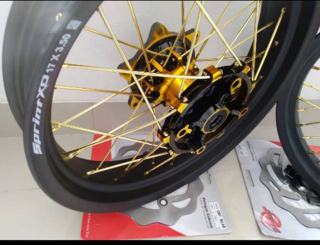 velg supermoto crf 150l 300-350x17 / pelak crf 150 / paket komplit pelak crf150