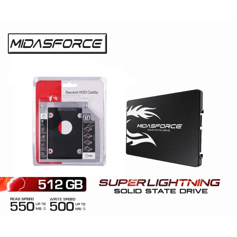 SSD-Solid State Drive Midasforce 512GB SUPER LIGHTNING SATA