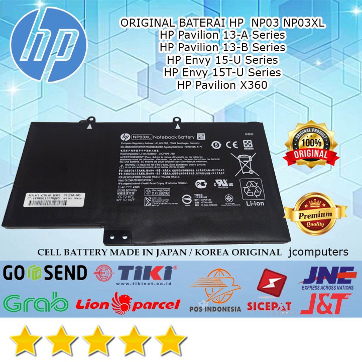 ORI BATERAI HP Pavilion 13-A HP Pavilion 13-B HP Envy 15-U 15T-U.