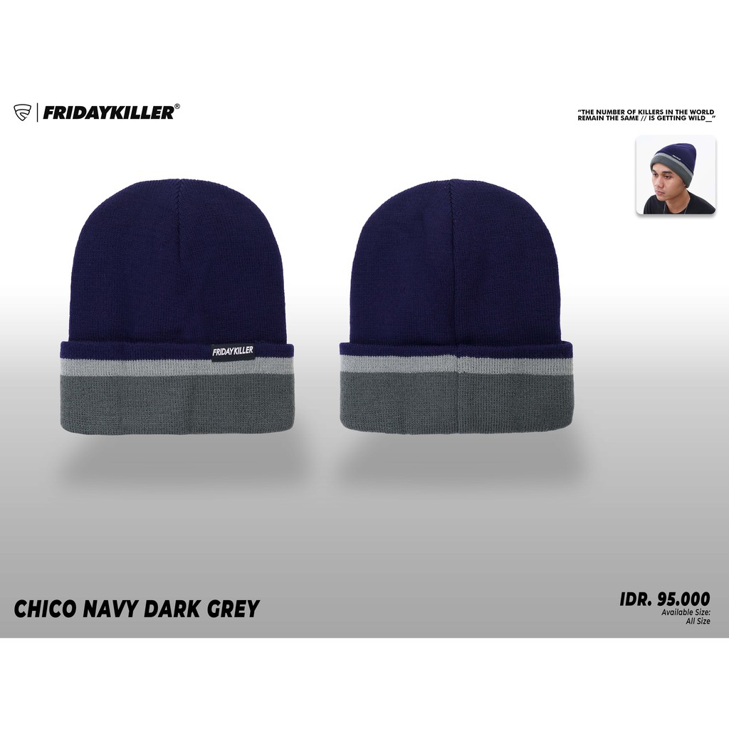 TOPI KUPLUK FRIDAY KILLER | CHICO NAVY DARK GREY