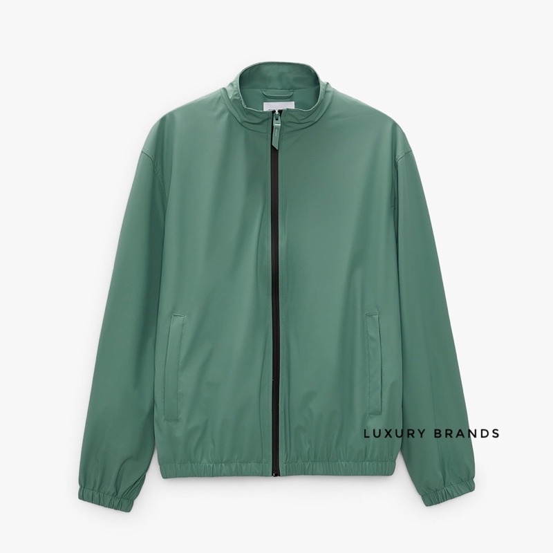 Jaket Bomber ZARA MAN Rubberised Technical Original