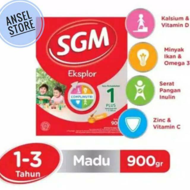 SGM EKSPLOR 1+/3+ 900 GR | VANILA / MADU / COKLAT | Shopee