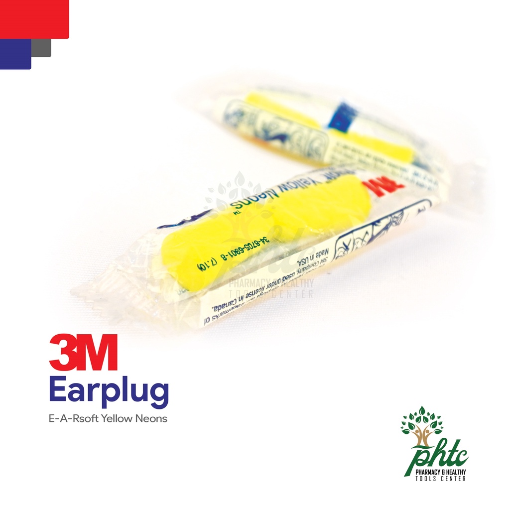 3M E-A-RSoft Yellow Neons l Penyumbat Telinga Peredam Bising l Sumbat Telinga Earplugs 3M