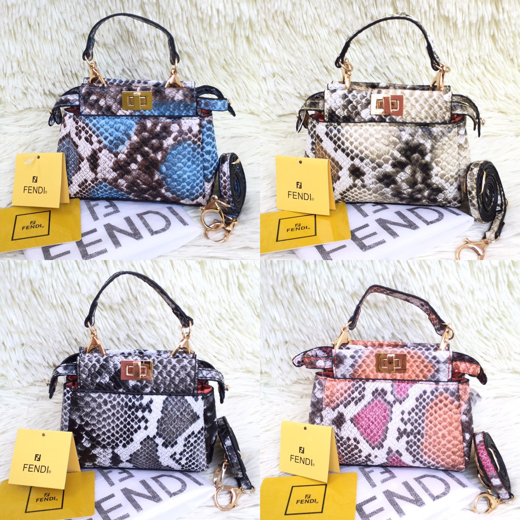 Tas Impor Fendi Micro Peekaboo Ombre Python