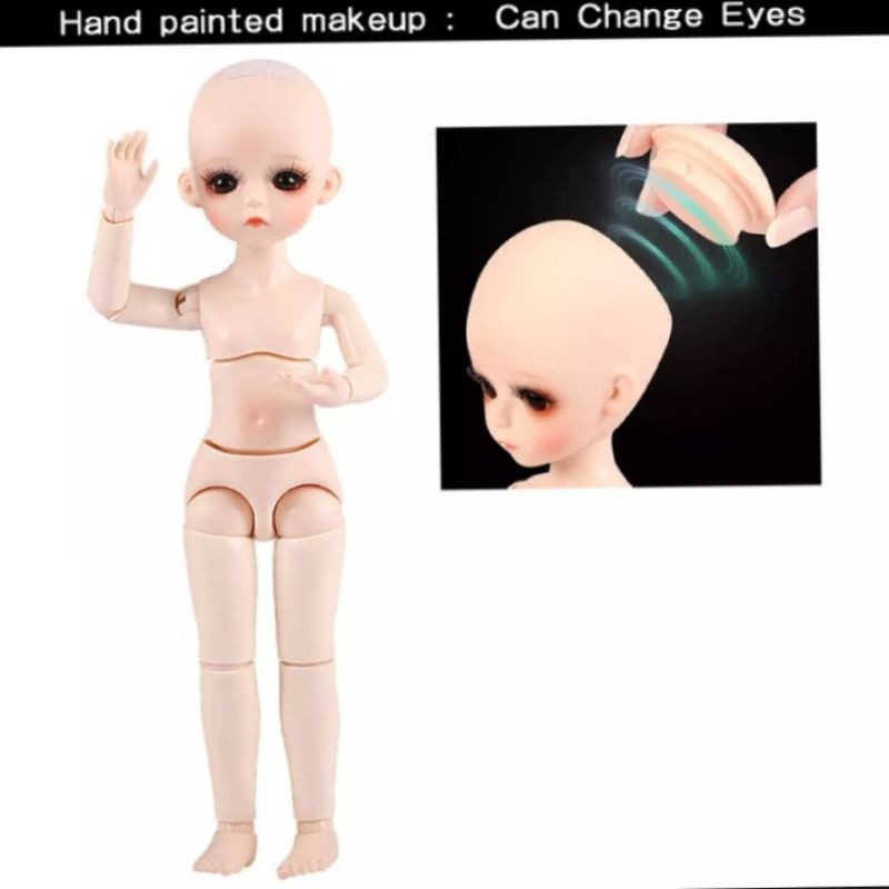 READY STOCK Doris doll 30cm upgrade makeup bjd ball jointed doll boneka cantik