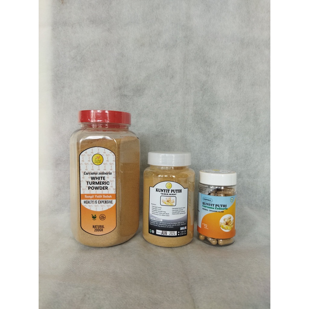 KUNYIT PUTIH/ TEMU PUTIH BUBUK DAN KAPSUL