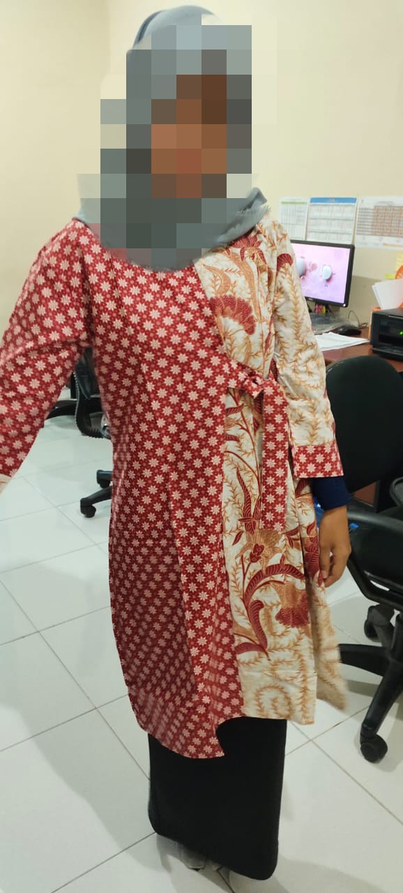 Hem Kemja Dress Batik Zigzag Anak