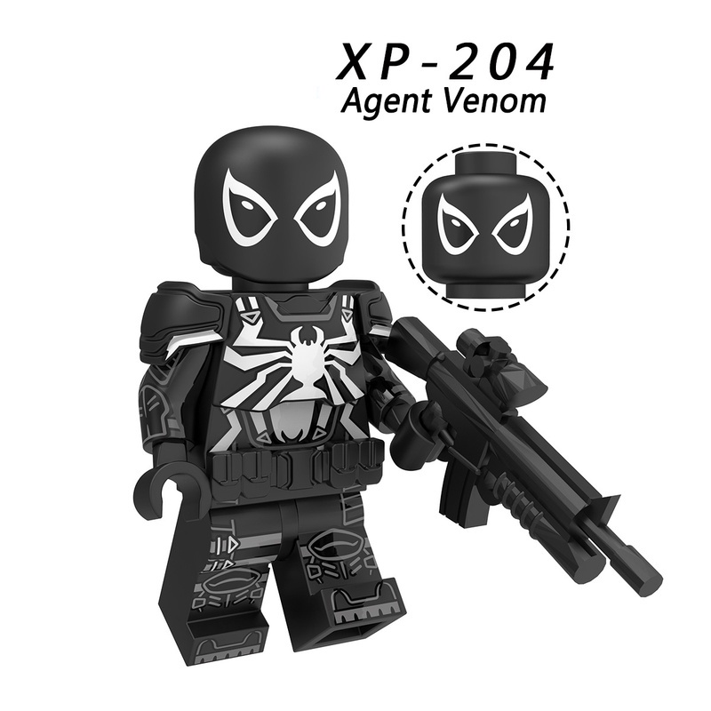 Kt1028 Mainan Action Figure Minifigures Agent Venom Ghost Spiderman Quentin Beck Marvel Untuk Hadiah