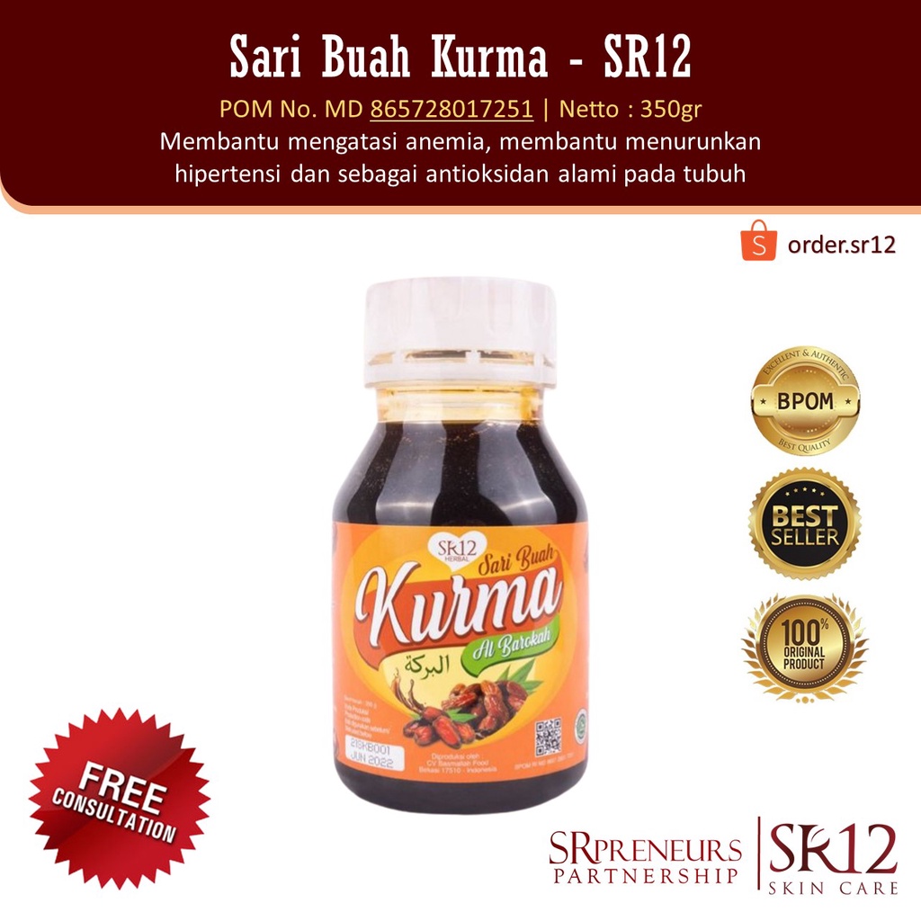 

SARI BUAH KURMA AL BAROKAH SR12 / SARI KURMA ASLI / MENCEGAH ANEMIA