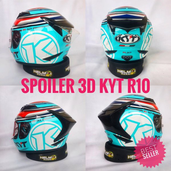 SPOILER 3D - KYT R10 HITAM DAN BENING BEST SELLER