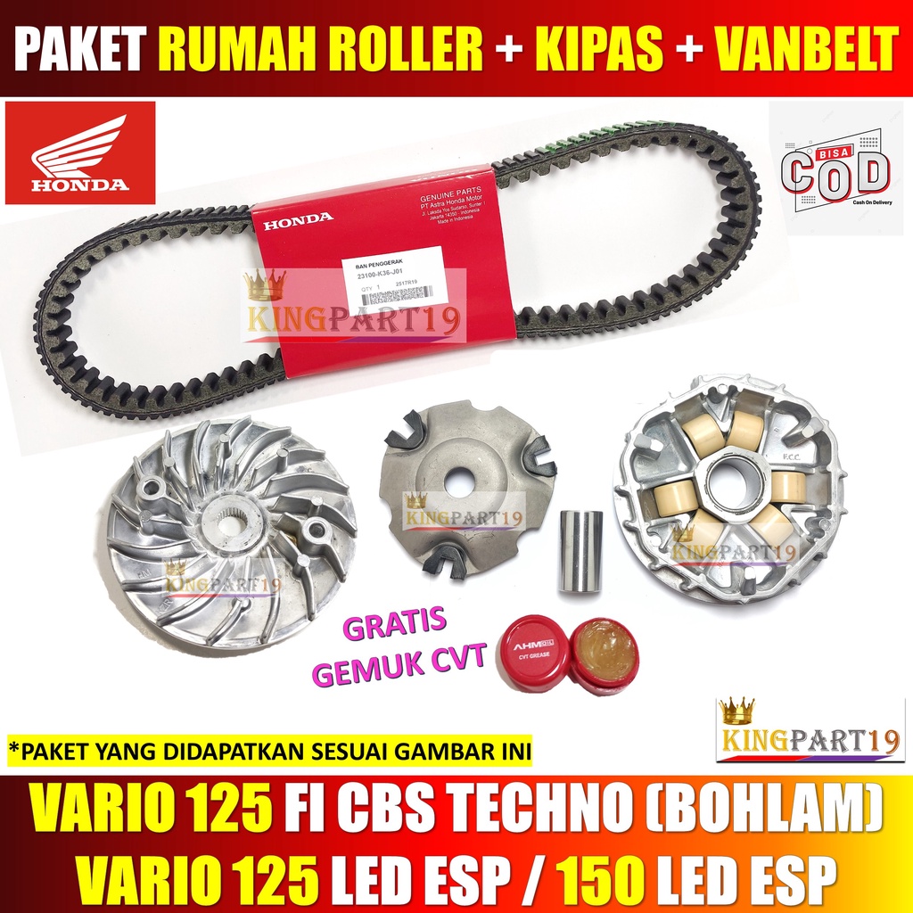 PAKET KIPAS RUMAH ROLLER VARIO 125 GRATIS VBELT - KZR