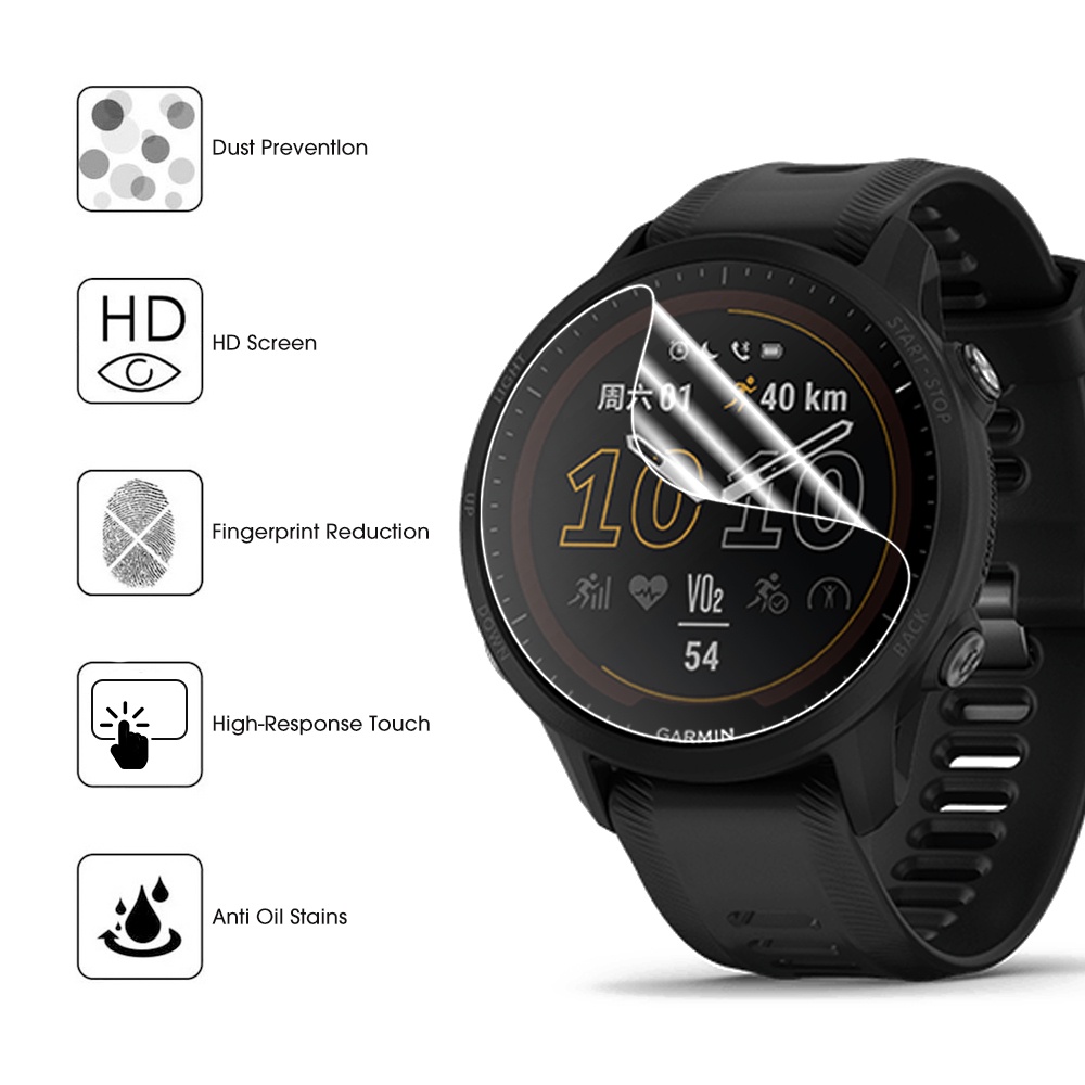 Film Pelindung Layar Bahan TPU Anti Gores Flexible Untuk Smartwatch Garmin Forerunner 955