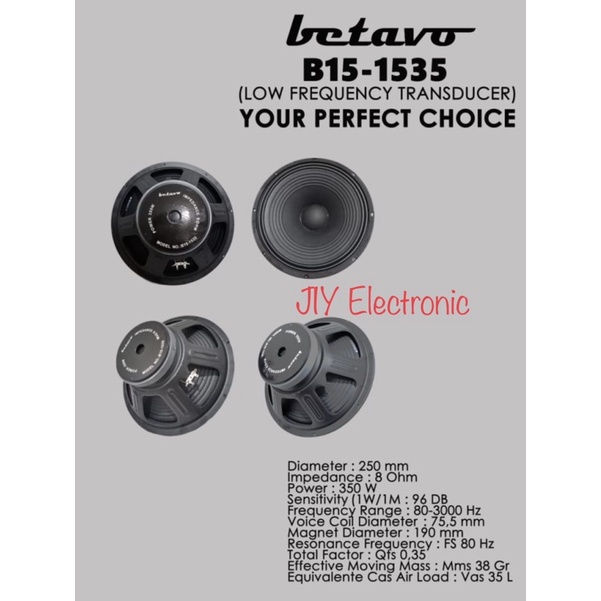 Speaker Komponen 15 inch Betavo B15 1535