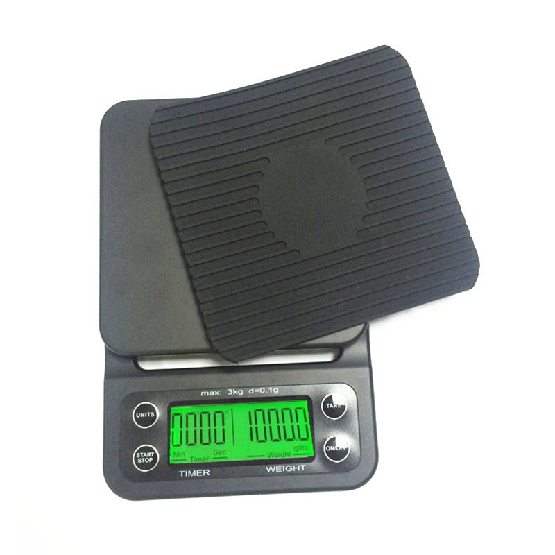 Taffware Digipounds Timbangan Dapur 5kg 0.1g dengan Timer - MS-K07 - Black