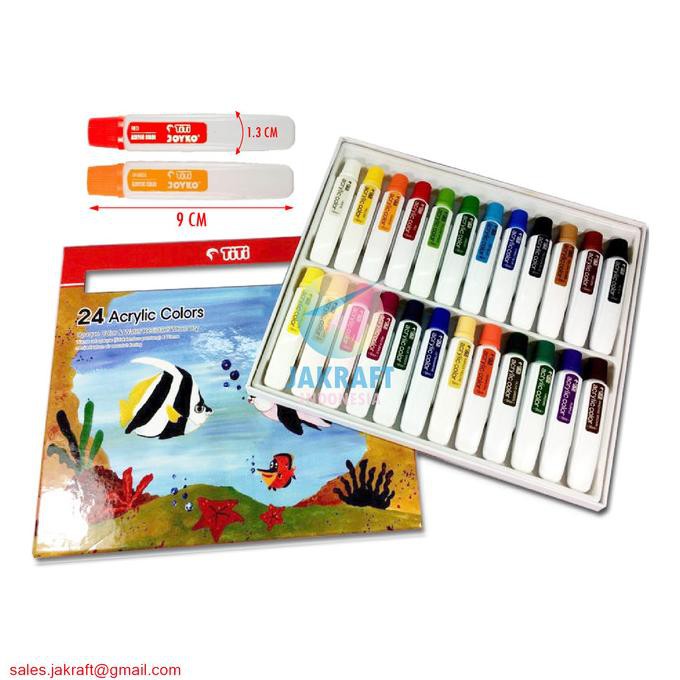 

PERALATAN MELUKIS CAT LUKIS AKRILIK ACRYLIC PAINT SET 24 WARNA TITI ACC-12ML-24 ALAT LUKIS