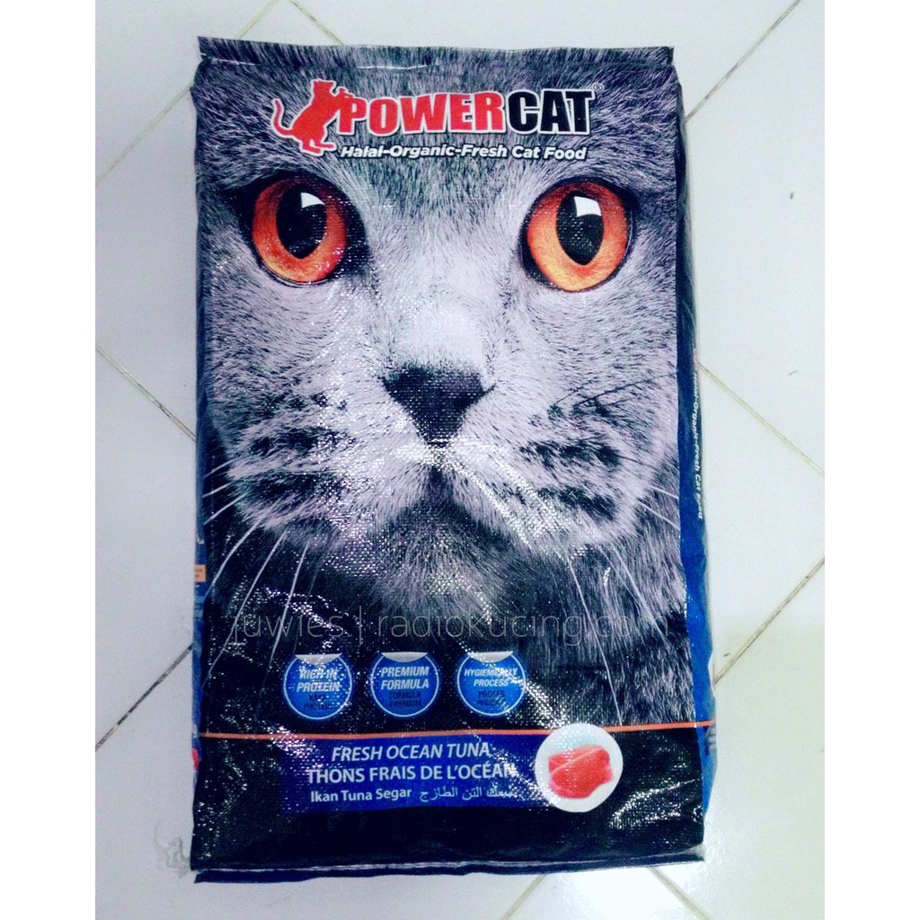 (Dry Food) Power Cat Fresh Tuna 8 kg Karung Biru Freshpack Makanan Kucing [ JUWIES RADIO KUCING ]