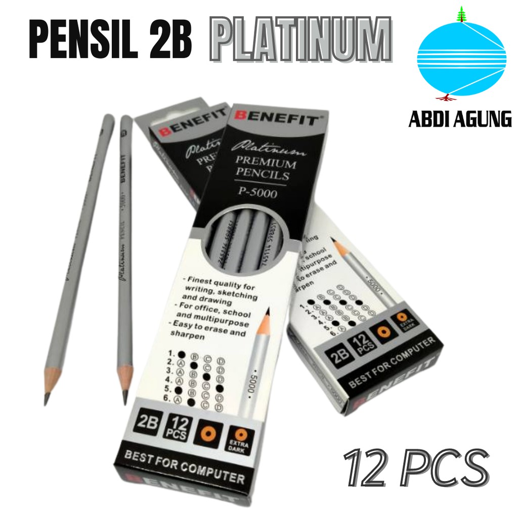 

Pensil 2B Benefit Platinum P-5000 isi 12 pcs