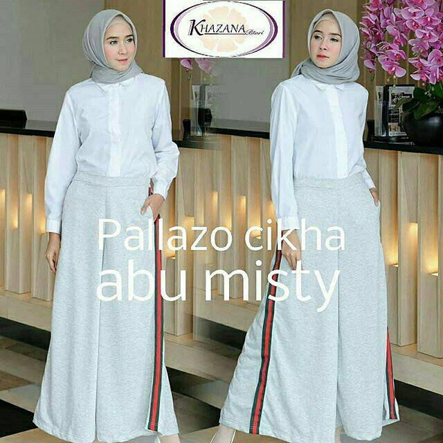 FASHION MUSLIM, CELANA WANITA, CELANA KULOT, FASHION WANITA, BAHAN COMBED, PALLAZO CHIKA