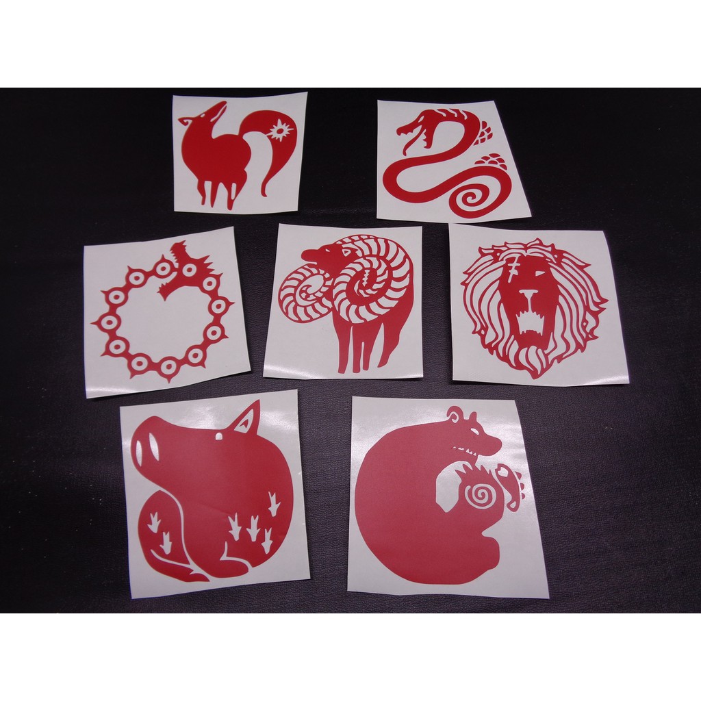 

Stiker Cutting Nanatsu No Taizai Seven Deadly Sins