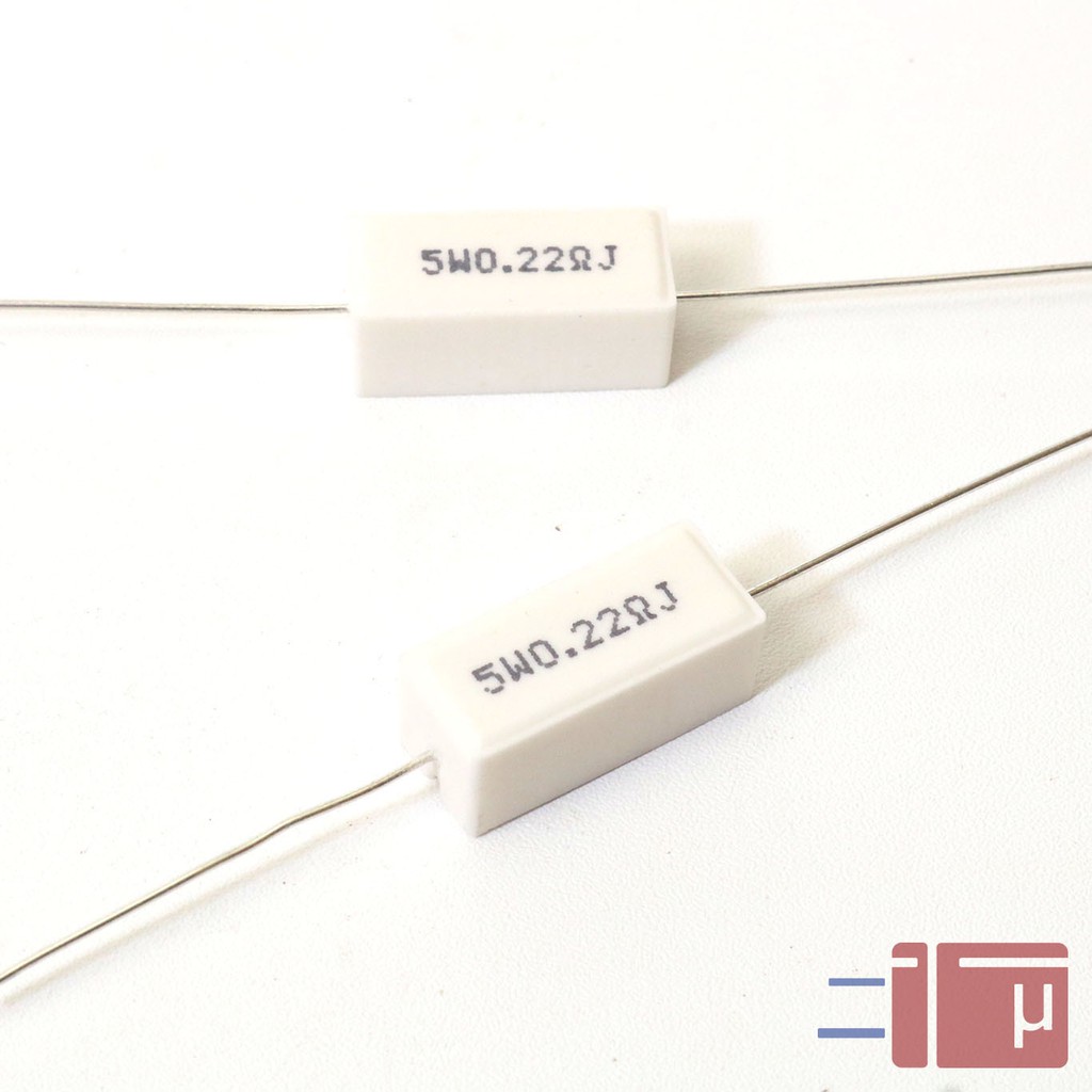 Resistor Kapur 0.22R 0.22 Ohm 5W Taiwan Kaki Tembaga