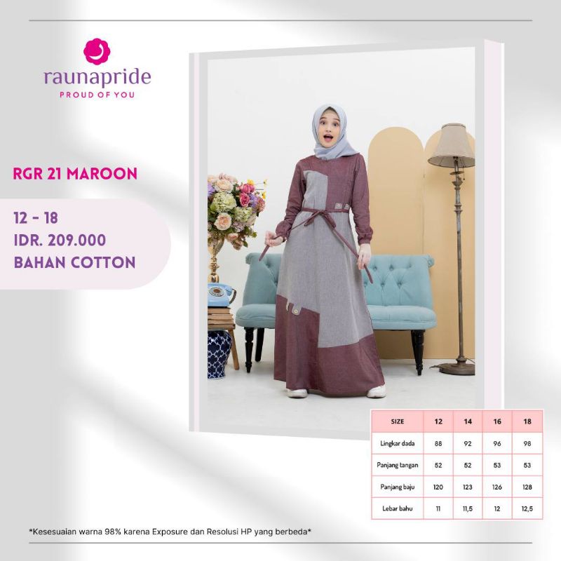 Gamis Remaja Terbaru Rauna RGR 21