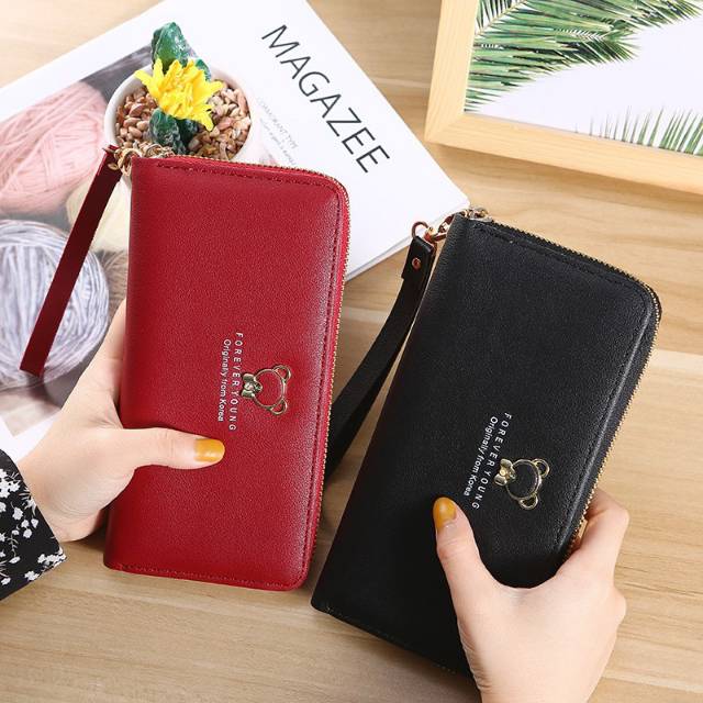 EV - D54 DOMPET PANJANG WANITA DENGAN MOTIF BERUANG LUCU