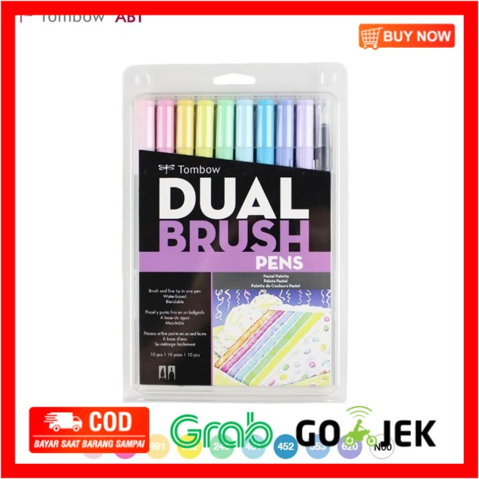 

(BISA COD) Tombow Dual Brush Pen ABT Pastel Palette Set 10