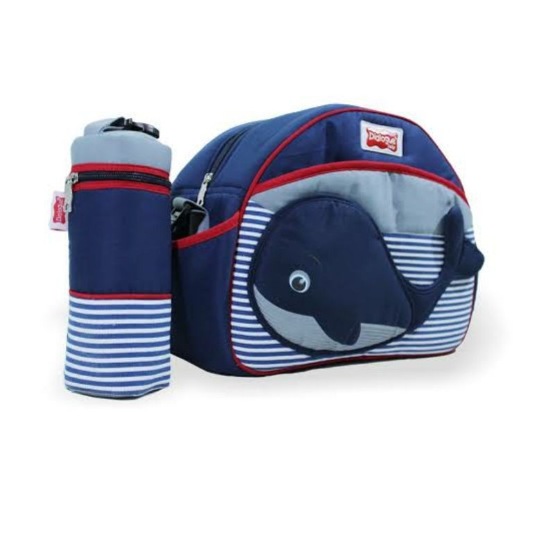 Tas medium , tas sedang + tempat botol susu Whales series DGT7133