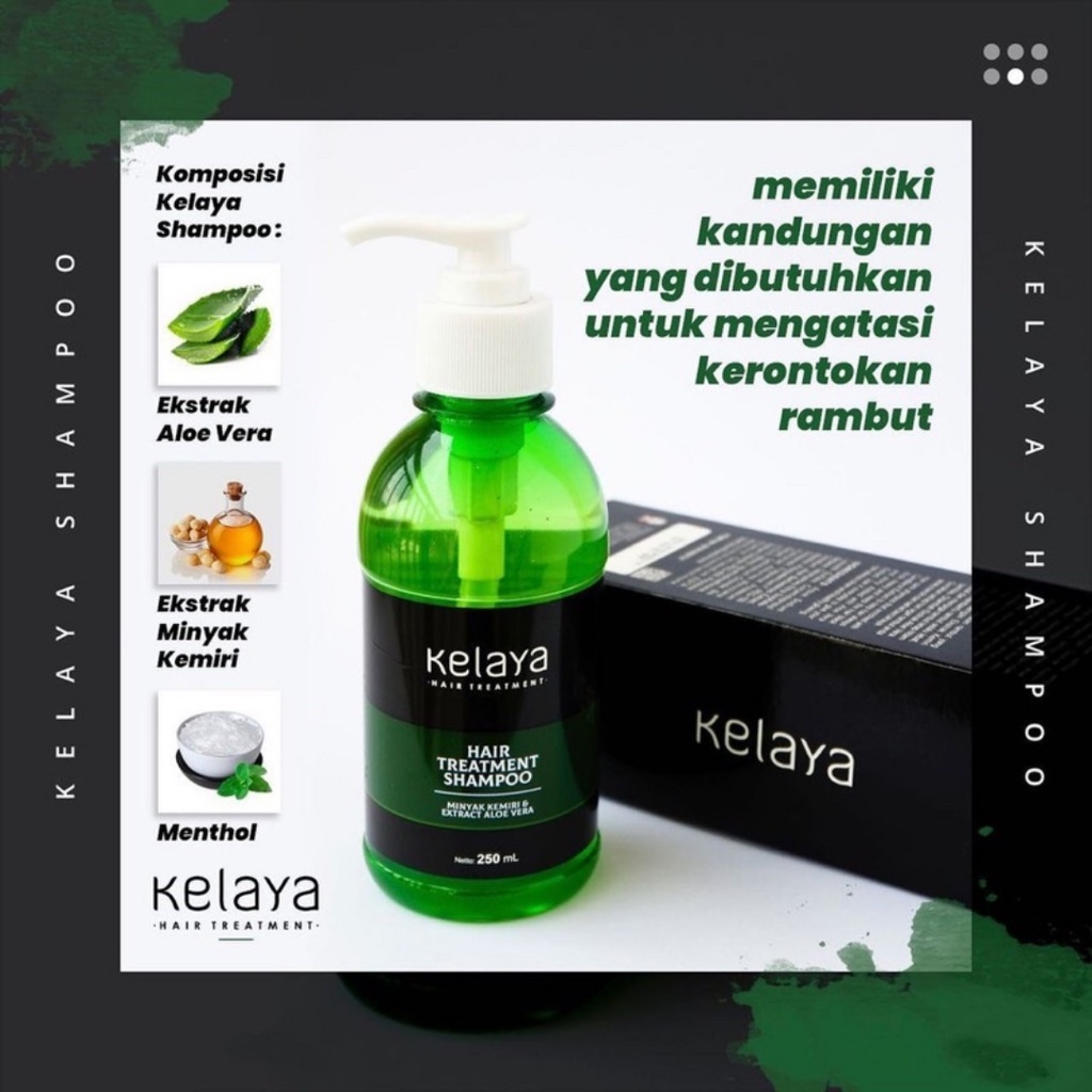 [ BPOM ] KELAYA HAIR TREATMENT Shampoo Rambut | Shampo Penumbuh Pemanjang Penghitam Rambut Anti Rontok Ketombe Original 250ml