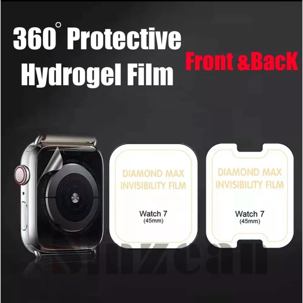 SET Hydrogel Screen guard DEPAN BELAKANG anti gores Apple Watch 44mm 40mm 38mm 42mm 41mm 45mm ULTRA 49mm series 1 2 3 4 5 6 7 SE