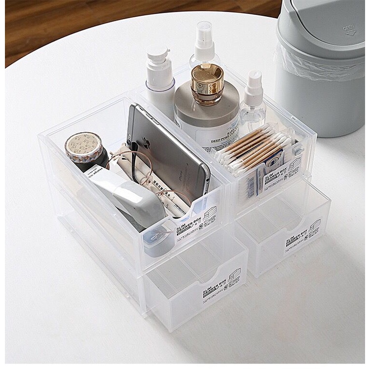 Slim Drawer Storage Box Stackable