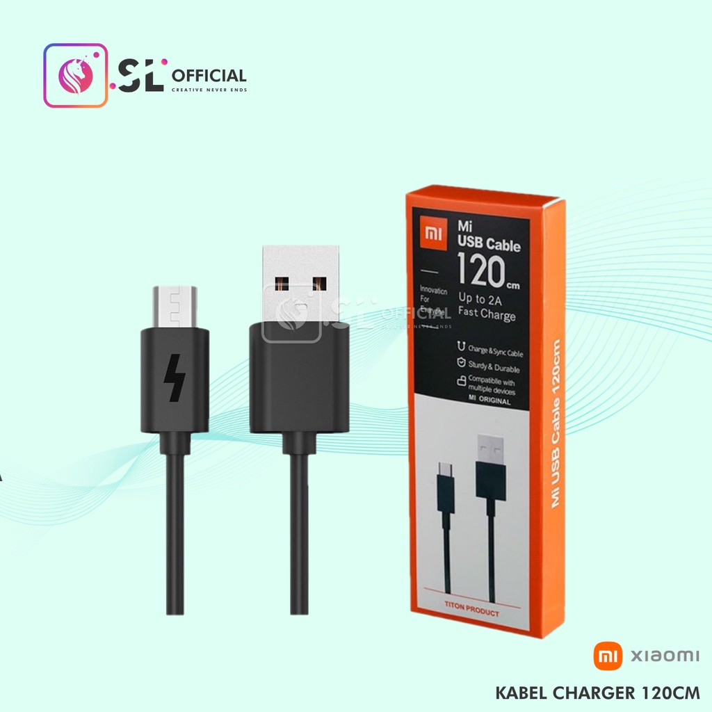 Kabel Data Xiaomi Fast Charging Micro Usb 120cm ORIGINAL