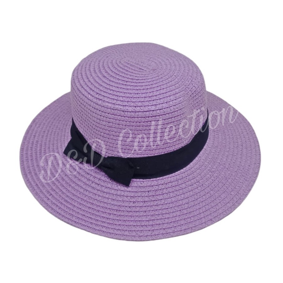 Topi Pantai Anak Boater Hat-Purple