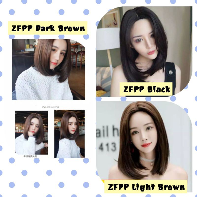 Wig Rambut Palsu Wanita Perempuan Wig Cosplay Model Bob Pendek Wig Cewek Panjang Lurus Natural Rambut Palsu Untuk Patung