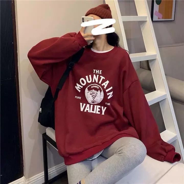 The mountain valley blouse sweater basic musim dingin sweater fleece