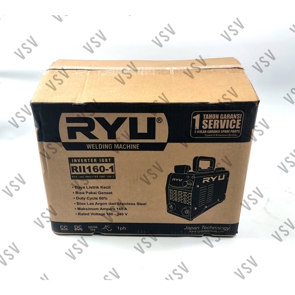 RYU RII160-1 Inverter Las IGBT 160A Mesin Travo Las Listrik Travo Welding