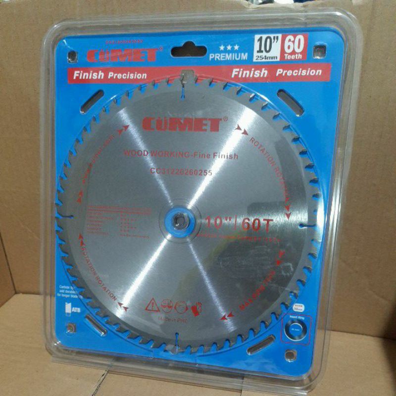 Circular saw Blade Potong Kayu 10" 60T CUMET