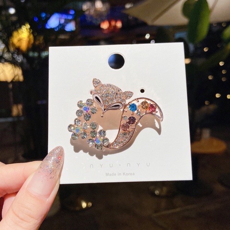 Brooch / bros pita / bros lucu / bros cantik / bros jilbab / bros laris / bros murah / bros cewek / Bros Geometri Terlaris Model Pita Warna Gold Silver dengan Mutiara / Bros Wanita Korean Style Bros Mutiara Brooch BZO-BRG fox