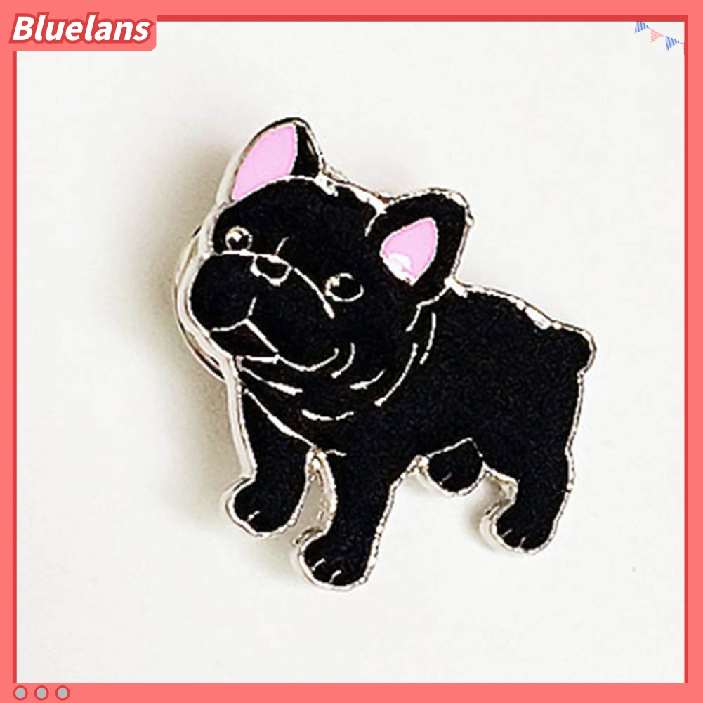 Bros Pin Enamel Bentuk Hewan Anjing Lucu Untuk Kerah Jaket Kemeja