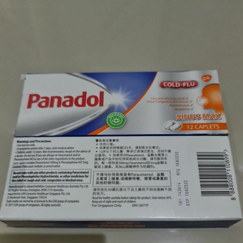 PANADOL SINUS MAX (hidung tersumbat)