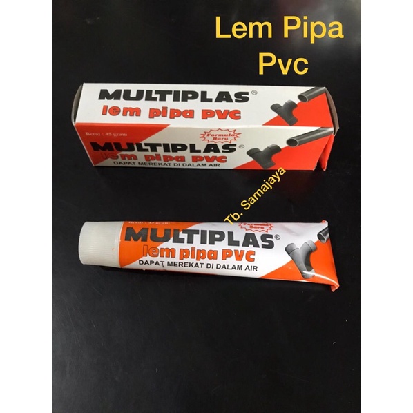 Jual Lem Pipa Pvc Lem Pipa Paralon Tube 45 Gr MULTIPLAS | Shopee Indonesia