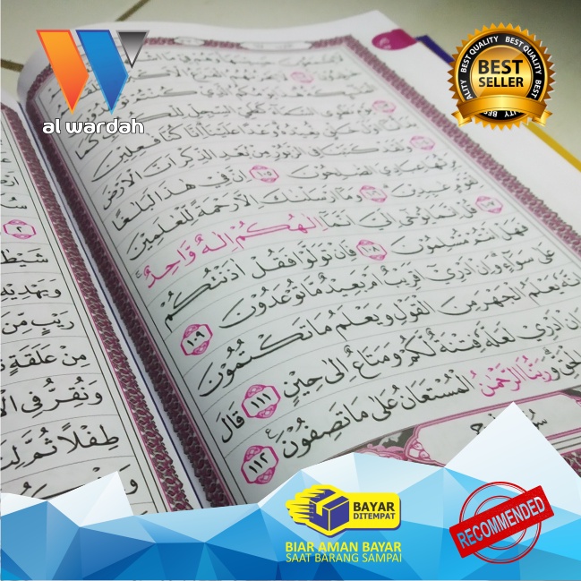 Bisa COD Al Qur'an non Terjemah Rasm Utmani Ukuran A4 ( 21 x 30 Cm ) Al Quran Besar / Packing Karddu