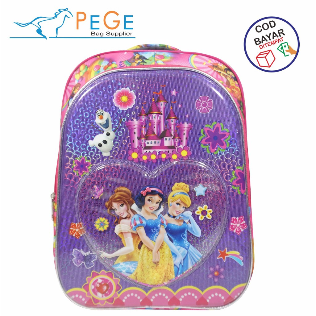 Tas ransel anak perempuan dan laki laki tas fashion karakter embos led - PG 8826