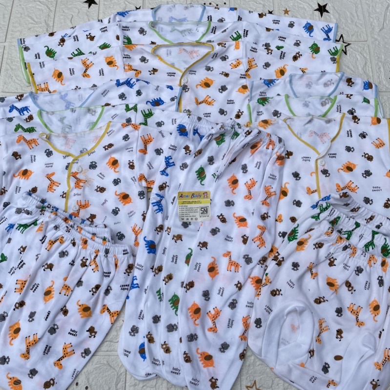 PROMO 7.7 18 PCS Uncal  Setelan Baju Celana Bayi Baru Lahir Paket Newbor Termurah Setelan SNI DNW BABY