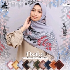 Jilbab Segiempat Voal Osaka Jahit Tepi UMAMA Hijab Segiempat Motif
