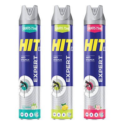 HIT Aerosol Expert Anti Nyamuk Pink Blossom 600+75 ml