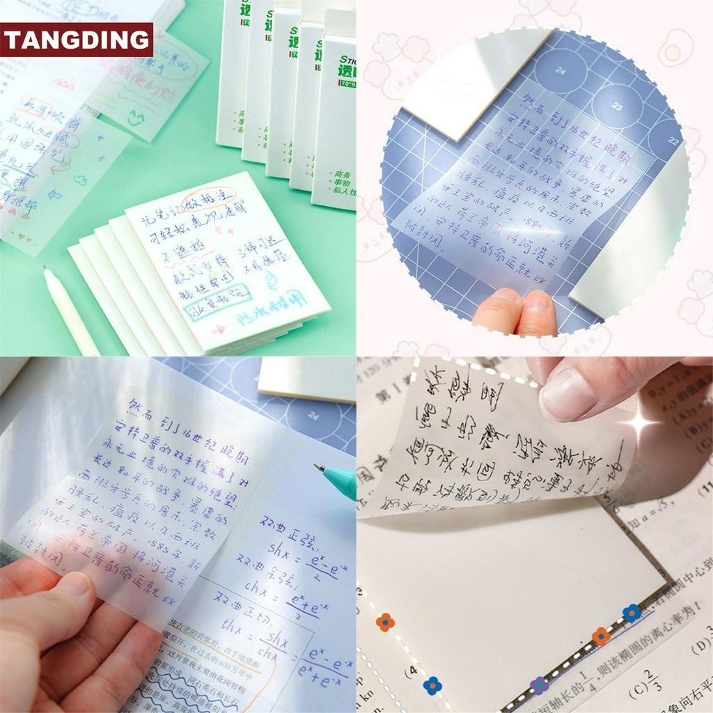 50 Lembar Sticky Note Transparan Tahan Air Untuk Memo Pesan